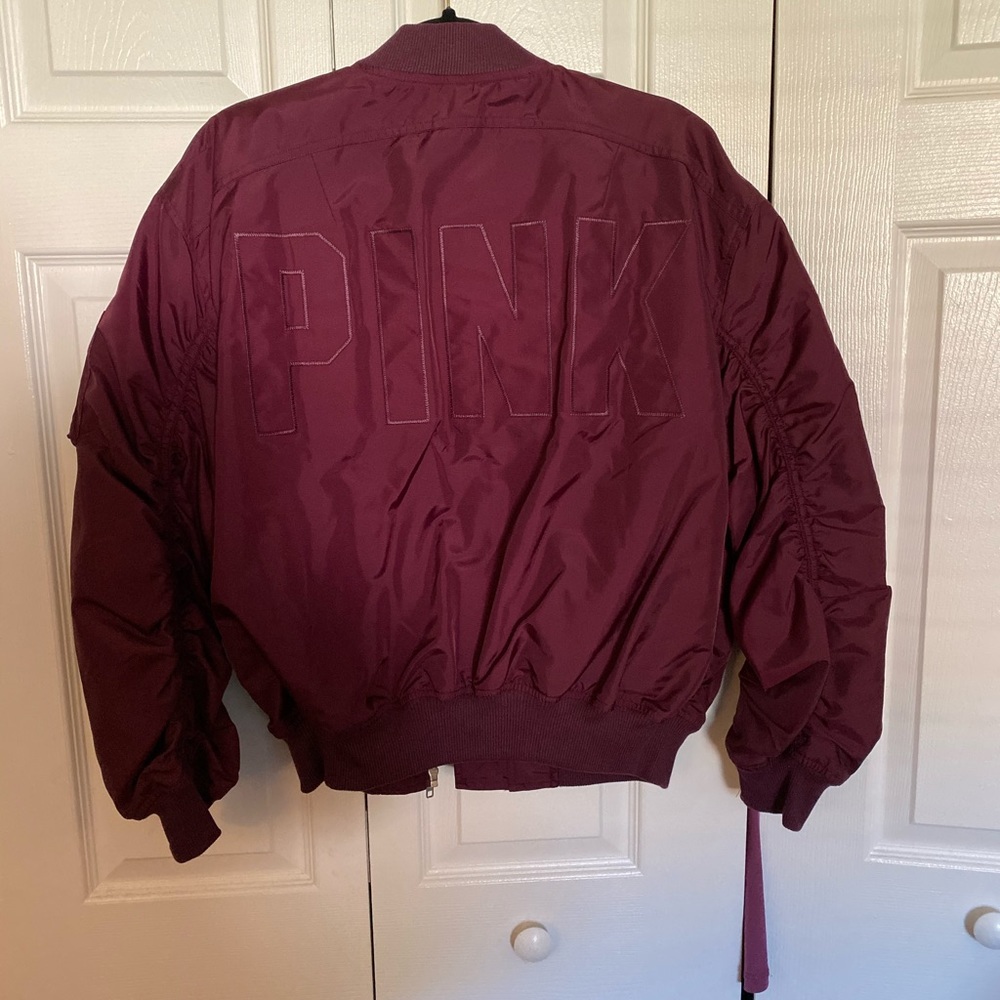 PINK Maroon Flight Bomber jacket
